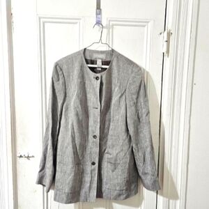 A gray name brand work casual jacket